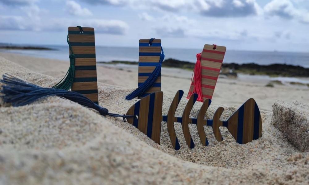 marque page en marqueterie de paille